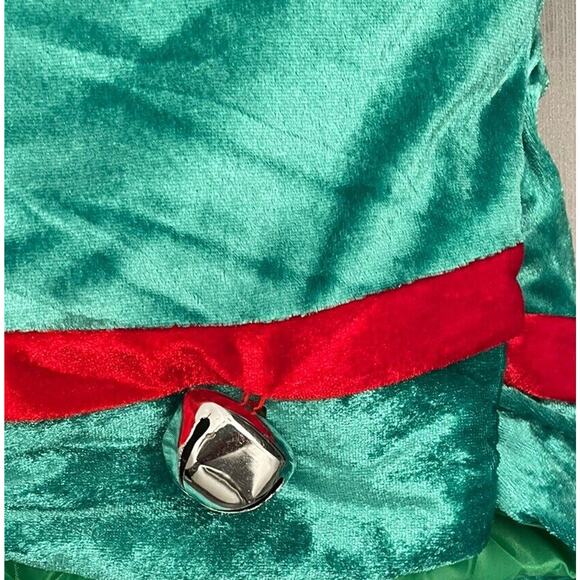 At Home Elf On A Shelf Red And Green Tree Shirt With Jingle Bells 48 Inch NW - Picture 3 of 6